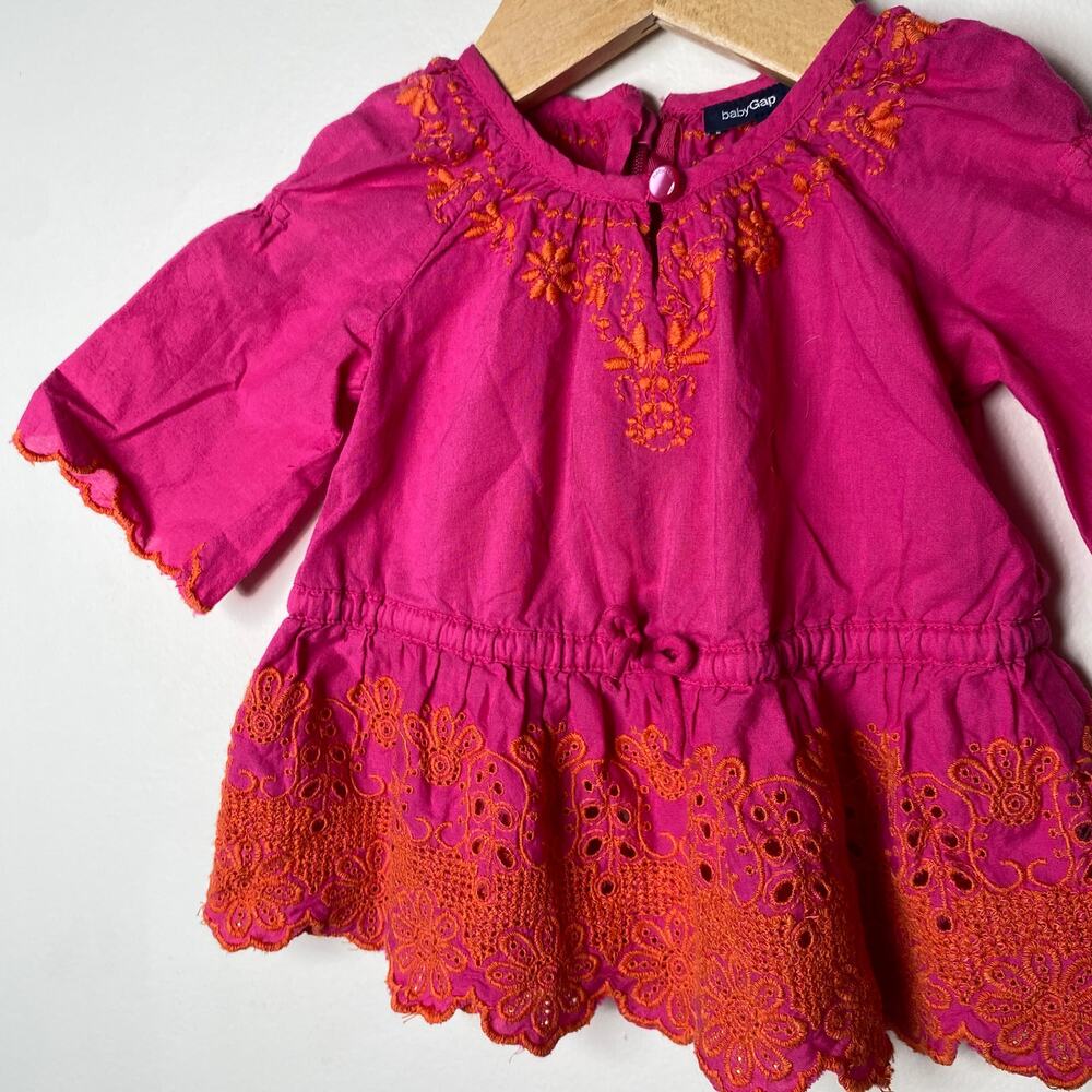 Baby Gap Boho Eyelet Ruffle Tunic Top 0-3M - Picture 4 of 5